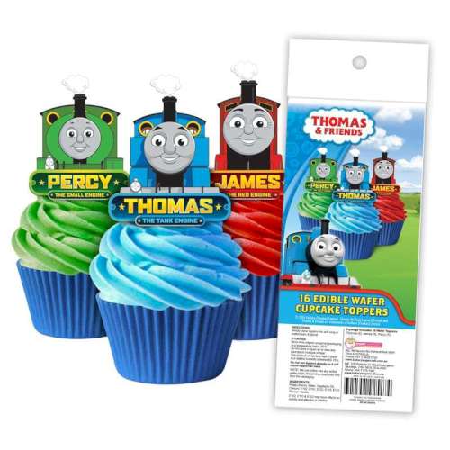 Edible Wafer Paper Cupcake Decorations - Thomas The Tank Engine - Click Image to Close